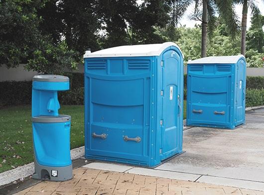 there are various types of handicap-accessible porta potties available for rental such as standard, deluxe, and luxury models